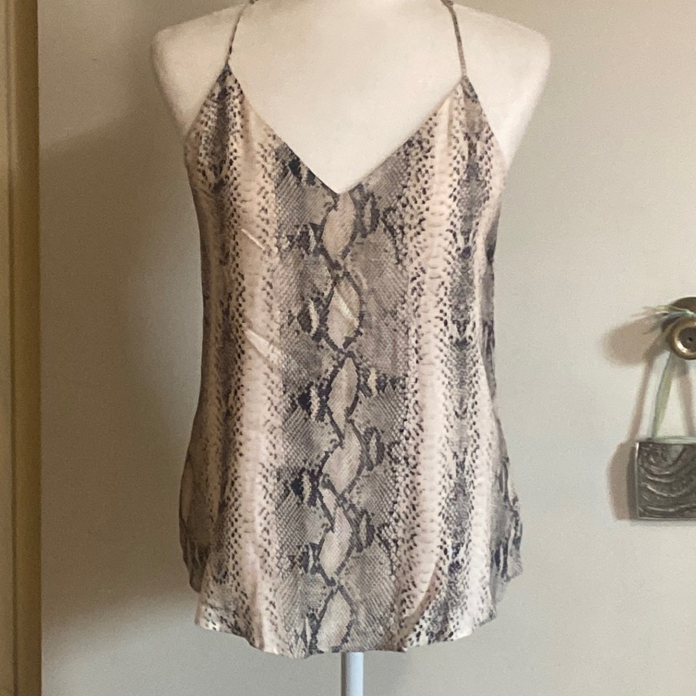 Lavender Brown size XS 100% rayon snake print cami with lining ❤️🥂